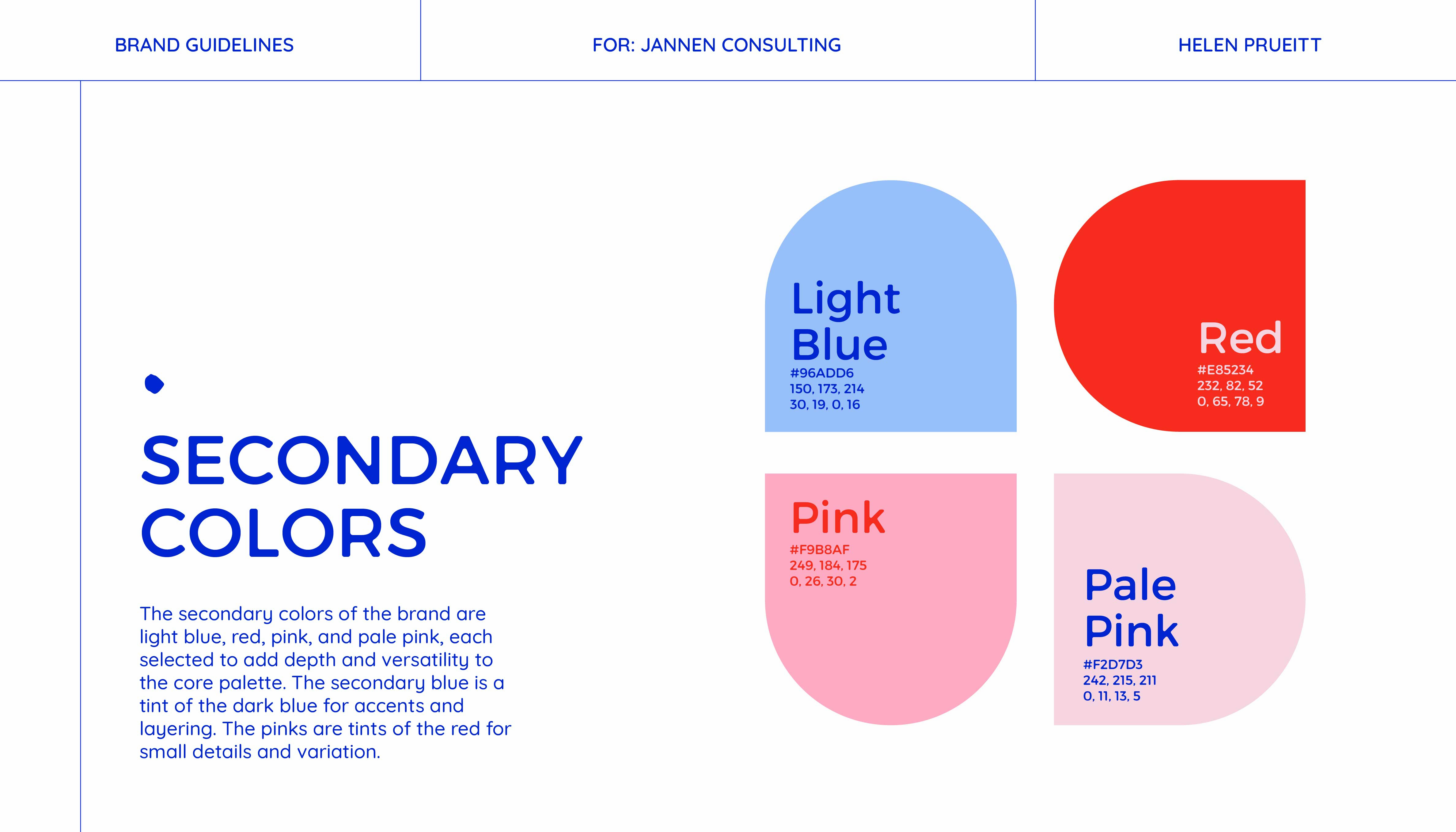 Secondary color palette